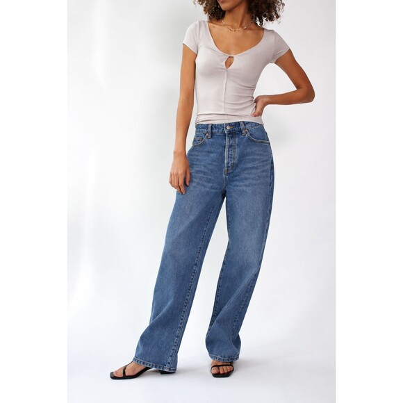 Rolla’s Denim - Rolla's Super Loose Jeans Women's Sz 28 Blue High Rise Wide Leg Relaxed Denim